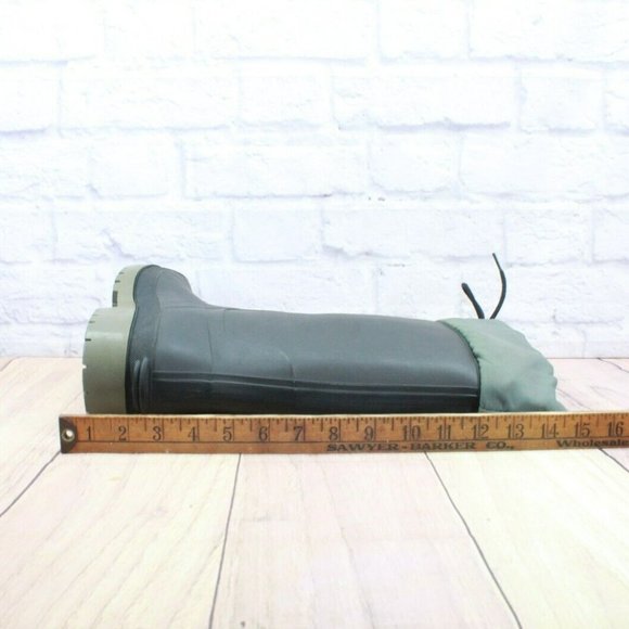 LL Bean Black Rubber Mid Calf Waterproof Insulated Winter Boots Size 6 - Picture 6 of 11